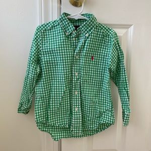Ralph Lauren Bots Gingham Button-down Shirt Size 5